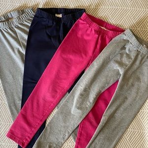 Hanna Andersson Leggings Full Length size 120 US 6-7 Lot of FOUR